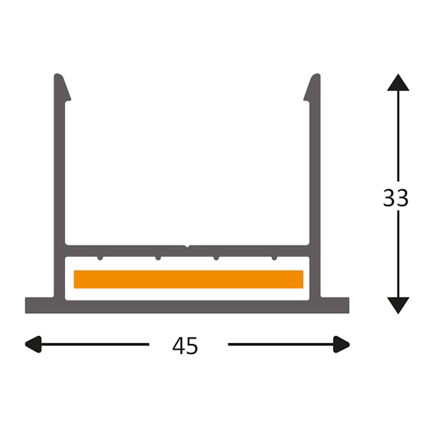 Dwarsdoorsnede led 45